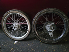 17 Inch Spoked Rims Pair Steel Silver Rims With 2.25 -17 Size Tires