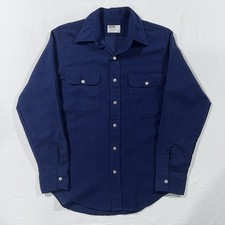 Vintage 70s Montgomery Ward Chamois Cloth Lightweight Flannel Shirt Sz M