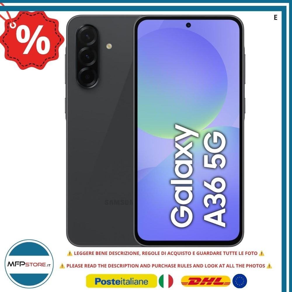 Samsung Galaxy A36 5G 256GB Nero 8GB RAM Super AMOLED - TESTATO