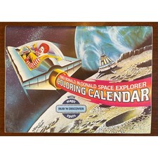 1983 Ronald McDonald Space Explorer Coloring Calendar Unused Complete Coupons