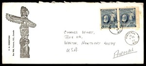 Mayfairstamps Canada 1969 Victoria to USA Totem Pole Cover cca_08275