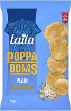 Laila Plain Poppadoms 75g UK