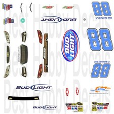  88 Dale Earnhardt jr. Bud Light 2013 1/64th HO Scale Slot Car Waterslide Decals