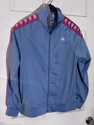 Vintage Kappa Track Jacket Mens Small Blue Y2K Full Zip Logo