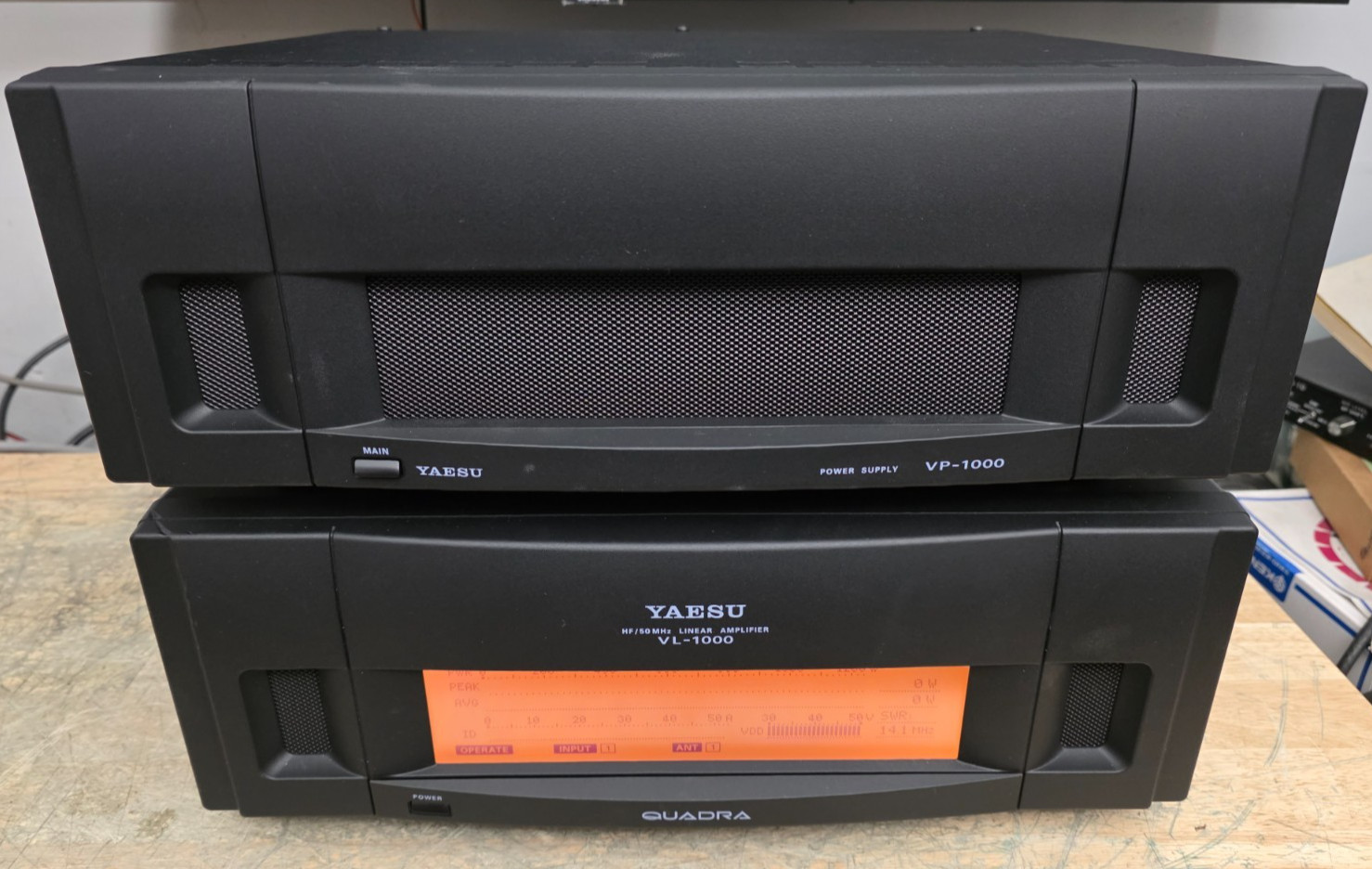 Yaesu Quadra VL-1000 VP-1000 HF Six Meter Linear Power Amplifier Amp FT Icom 100. Available Now for $2500.00