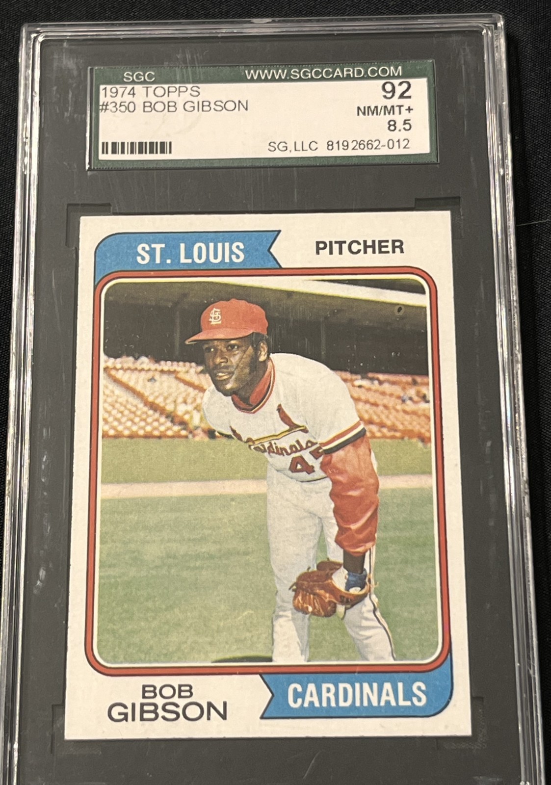 1974 Topps #350 Bob Gibson SGC 8.5 Nice CENTERING