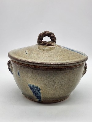 Mud Puppy Studio Pottery Stoneware Lidded Casserole Covered Dish