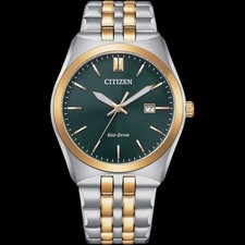 Citizen Corso Eco-Drive Formal Mens Watch with a Green Dial