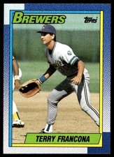 1990 Topps Terry Francona Milwaukee Brewers #214
