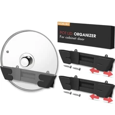 Adjustable Universal Pot Lid Holder Organizer for Cabinet - Upgraded Patented...