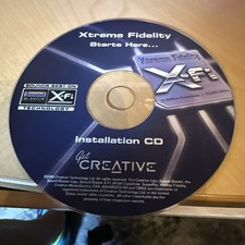 Xtreme Fidelity X-Fi Installation CD CREATIVE Sound Blaster 2006 
