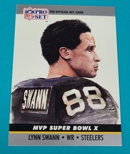 1990 Pro Set Super Bowl MVP #10 Lynn Swann Pittsburgh Steelers FOOTBALL Card 4D