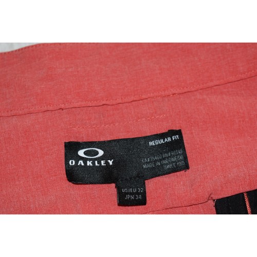 Oakley Golf Shorts Mens Size 32 Wicking Performance Flat Front Polyester Pink - Picture 4 of 6