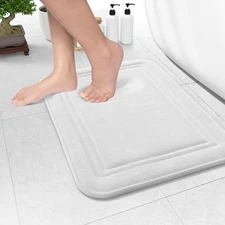 Memory Foam Bath Mat 24x16, Non Slip, Machine Washable, Quick Dry & Absorbent...