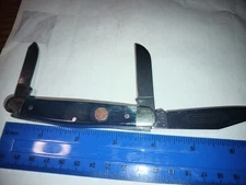 TREE BRAND BOKER USA 3 BLADE BLUE BONE CATTLEMAN STYLE