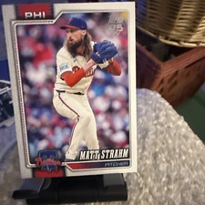 2026 Topps Series 1 Matt Strahm Wood Parallel SSP /25 #298 Phillies