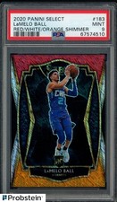 2020 Select Red White Shimmer #183 LaMelo Ball Hornets RC Rookie PSA 9 MINT