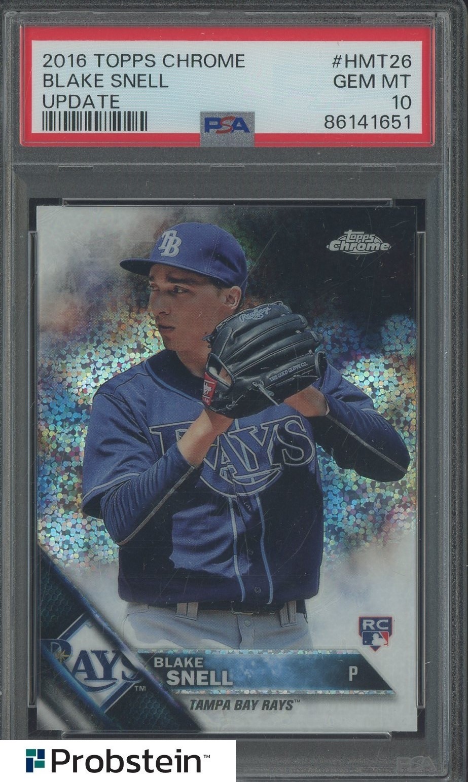 2016 Topps Chrome Update #HMT26 Blake Snell Tampa Bay Rays RC Rookie PSA 10