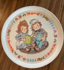 Vintage 1969 Raggedy Ann  Andy Plate 3101 Oneida Deluxe The Bobbs-Merrill Co.