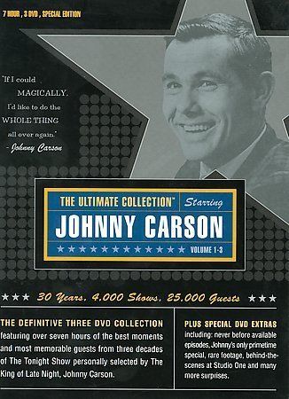 Johnny Carson: The Ultimate Collection Volume 1-3 (DVD, 2003, 3-Disc Set) NBC