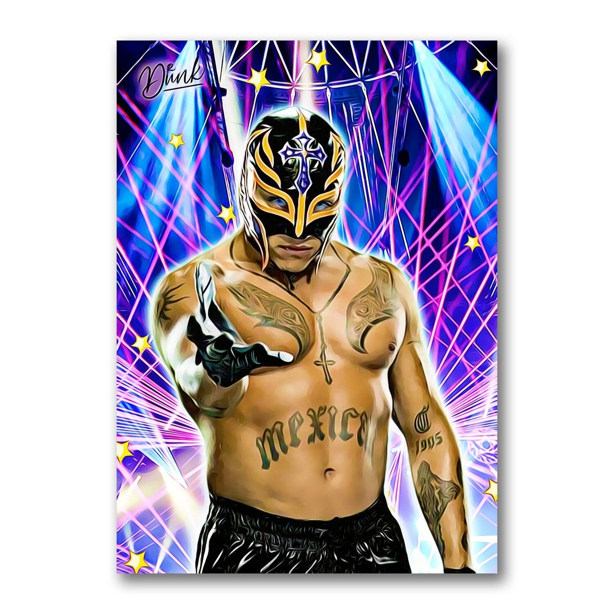 Rey Mysterio Main Event Sketch Card Limited 02/30 Dr. Dunk Rey Mysterio Main Event Sketch Card Limited 02/30 Dr. Dunk
