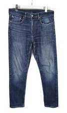 Jeans uomo Levi's W32/L32 slim fit elasticizzato baffi denim sbiancato blu