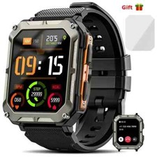 Military Smart Watch Men Answer/Make Calls 2024 New Fitness Tracker Wristwatch