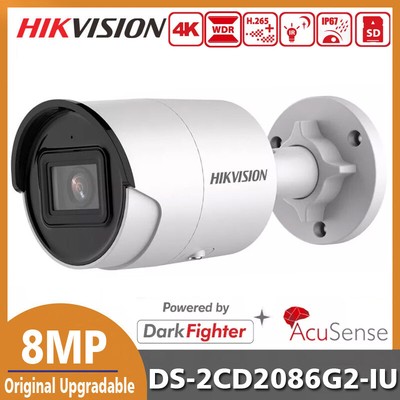 Hikvision DS-2CD2086G2-IU 4K 8MP PoE IR AcuSense Darkfighter H.265+ IP Camera