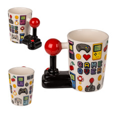 Retro Spielkonsole Joystick Controller 3D Becher Game Over Gamer Nerd Tasse Fun