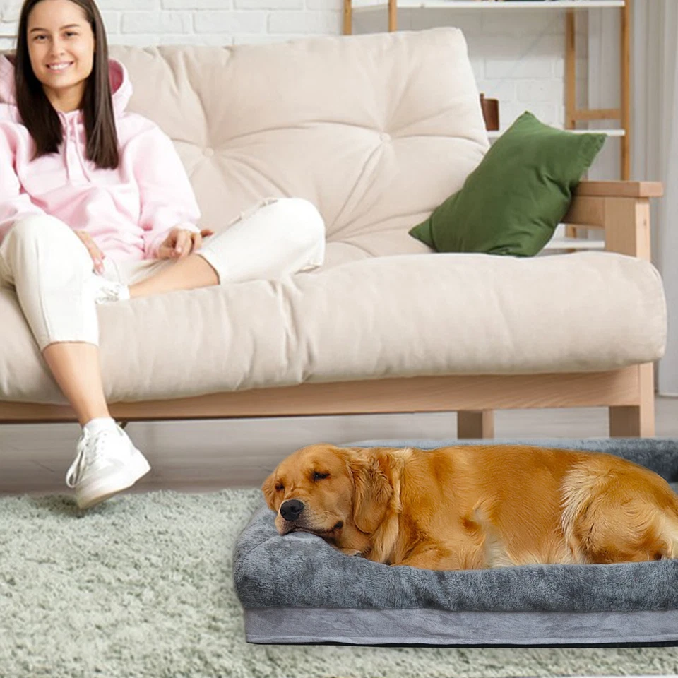 Soft Warm Dog Bed Large Dog Washable Dog Sofa Pet Couch Removable Cover - Image 2 of 4
