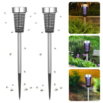 2X Moskito Killer Insektenvernichter UV LED Solar Lampe Mückenfalle Licht IP65
