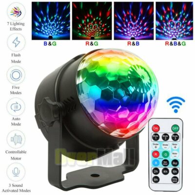 RGB Disco Party Light LED Stage Ball Lights KTV Strobe DJ Sound Activated Lamp