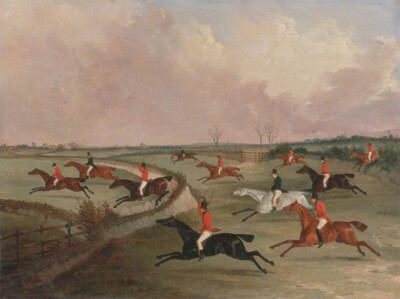 The Quorn Hunt in Full Cry- Second Horses : John Dalby : Archival Canvas Art