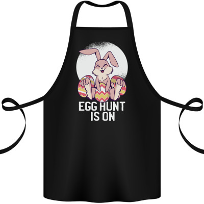 Die Eiersuche ist auf lustige Osterhase Hase Baumwolle Schürze 100% Bio