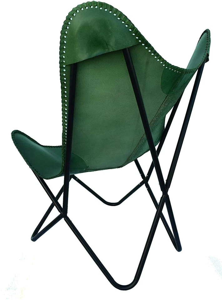 Handgefertigt Vintage Echt Grün Leder Zuhause & Büro Entspannend Bequem Sessel - Bild 2 von 4