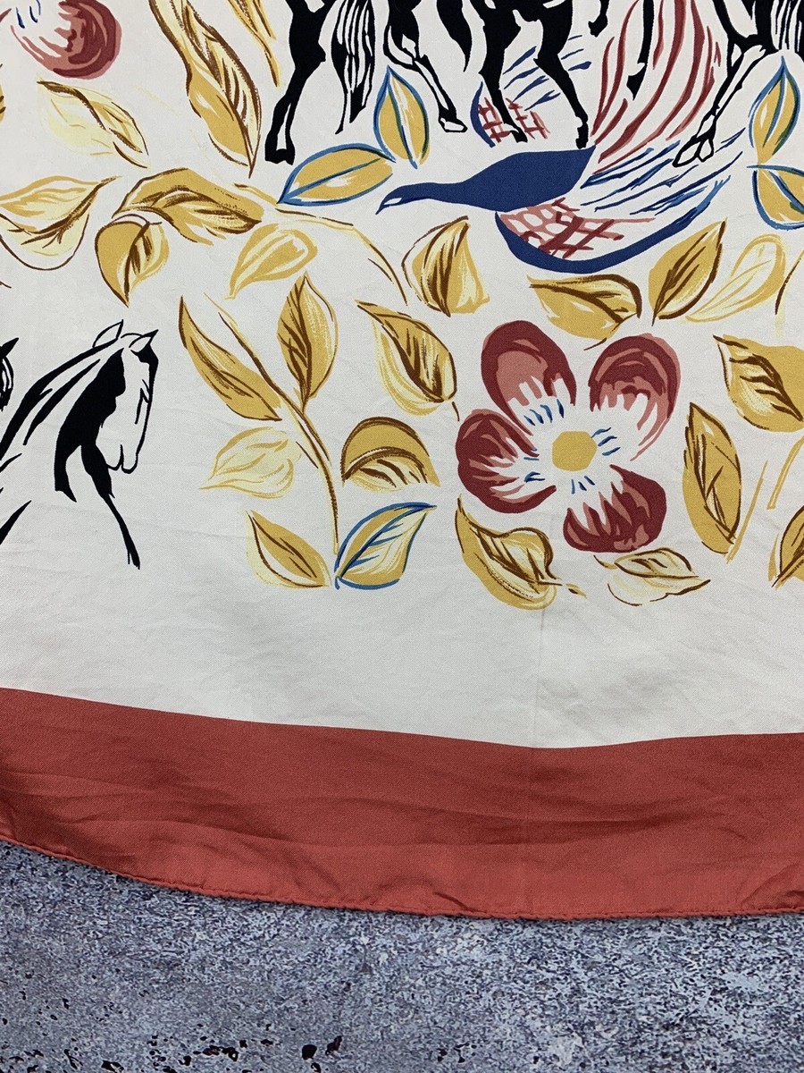 RAOUL DUFY BIANCHINI FERIER 1988 VINTAGE SCARF SILK SIZE