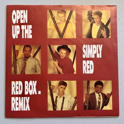 SIMPLY RED Open Up The Red Box 7'' 45rpm Bildhülle solide Mitte EX/EX