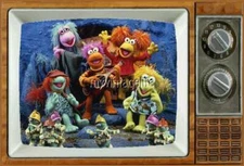 FRAGGLE ROCK TV 2" x 3" Fridge MAGNET VINTAGE ART TELEVSION