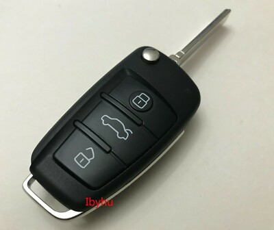 Neu 3 Tasten Fernbedienung Ersatz Schlüsselanhänger Etui & Klinge für Audi A3 A4 A6 Q7 TT