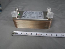 BAODE Brazed Plate Heat Exchanger Plate Chiller Homebrewing Wort 3"x8" 3/4" MPT