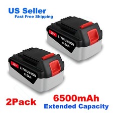 2Pk New 6.5Ah for Black Decker 20V MAX Lithium Battery 20 Volt LBXR20 LB20 LBX20