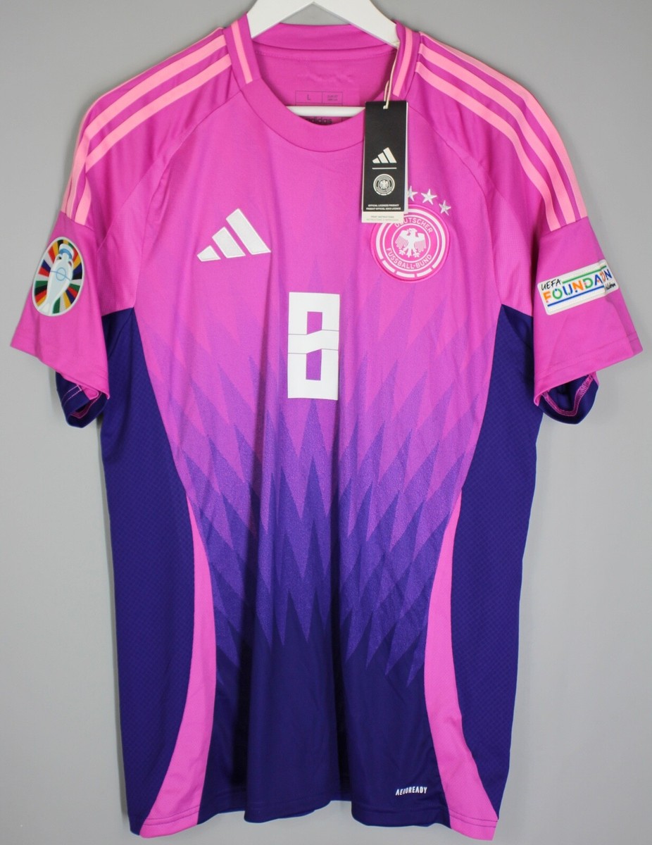 GERMANY DEUTSCHLAND 2024 AWAY PINK FOOTBALL SHIRT JERSEY #8