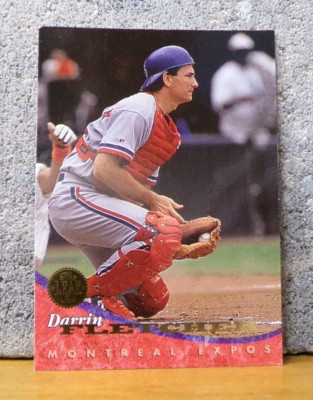 BASEBALL CARD OLYMPIC STADIUM MONTREAL EXPOS DARRIN FLETCHER