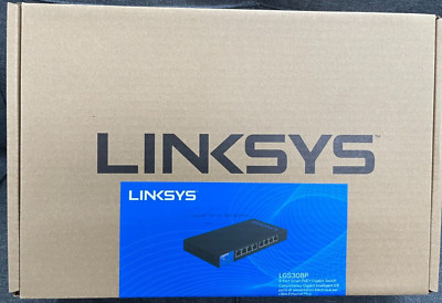 Linksys LGS308P 8 Port Smart PoE+ Gigabit Ethernet Switch Brand-New