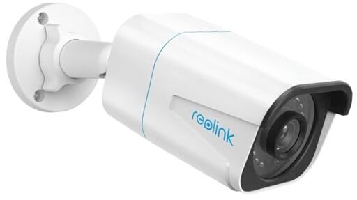 Security Camera Outdoor System 4K, Surveillance IP PoE with White
