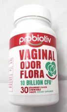Probiotiv Vaginal Odor Teeth Gum Flora Yeast Probiotics Chewable 10 Billion
