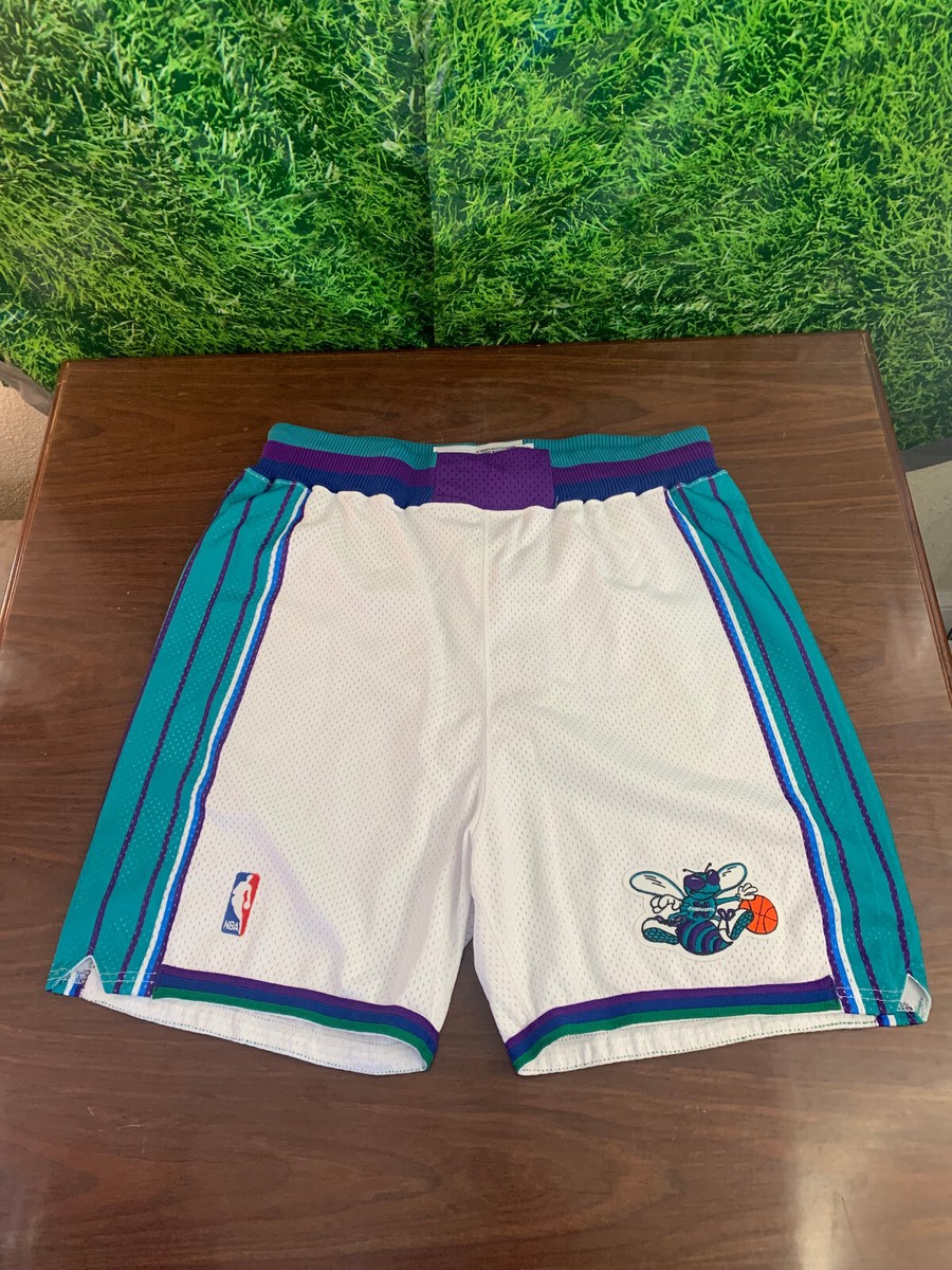 1997-1998 Charlotte Hornets Basketball Issued Game Shorts Champion