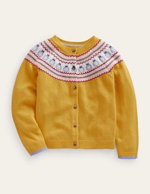 Mini Boden Festive Fair Isle Christmas Cardigan Sweater Penguin NWT New 5-6