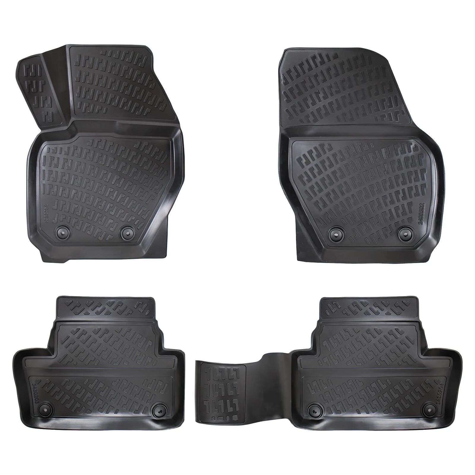 Tapis de Voiture Compatible Volvo XC60 2009-2017 4D Noir Intérieur Sol