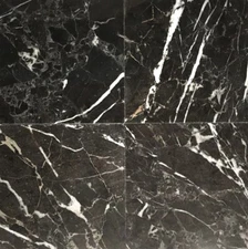 Black Valentino 5 9/16"x5 9/16" Polished Marble Floor Tile (SOLD PER PIECE)